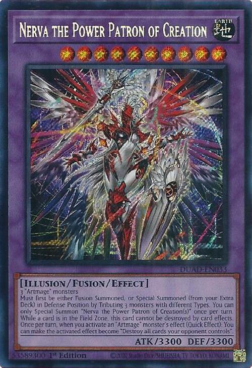 Nerva the Power Patron of Creation [DUAD-EN033] Secret Rare | Galaxy Games LLC