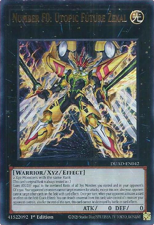 Number F0: Utopic Future Zexal [DUAD-EN042] Ultra Rare | Galaxy Games LLC