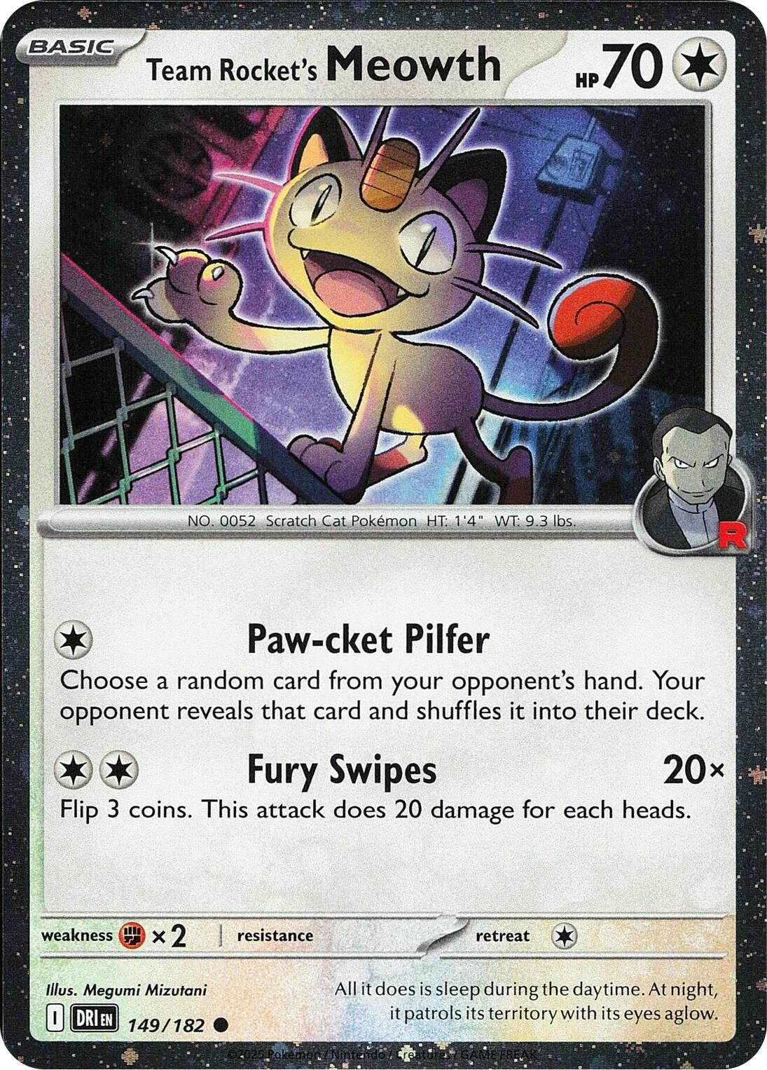 Team Rocket's Meowth (149/182) (Cosmos Holo) [Miscellaneous Cards] | Galaxy Games LLC