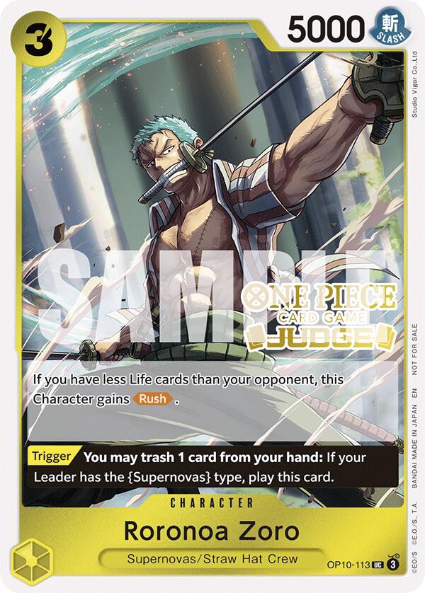 Roronoa Zoro (Judge Pack Vol. 6) [One Piece Promotion Cards] | Galaxy Games LLC