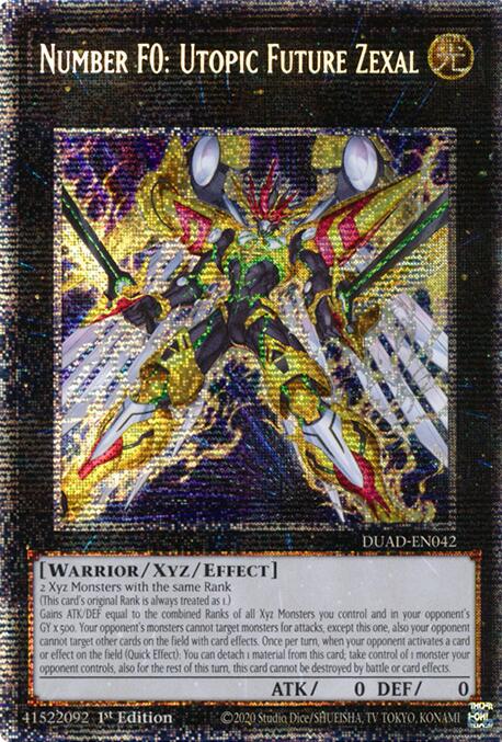 Number F0: Utopic Future Zexal (Starlight Rare) [DUAD-EN042] Starlight Rare | Galaxy Games LLC