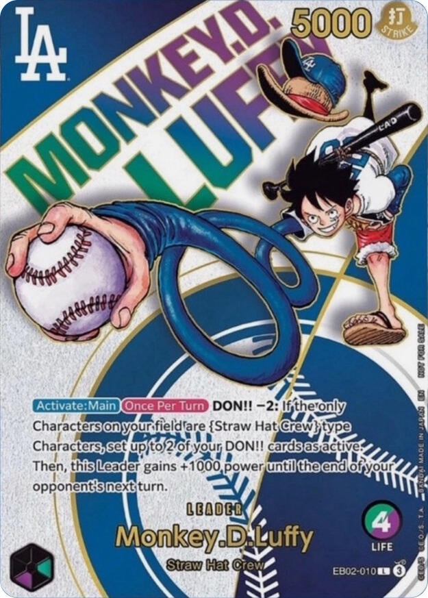 Monkey.D.Luffy (Dodgers x ONE PIECE) [One Piece Promotion Cards] | Galaxy Games LLC