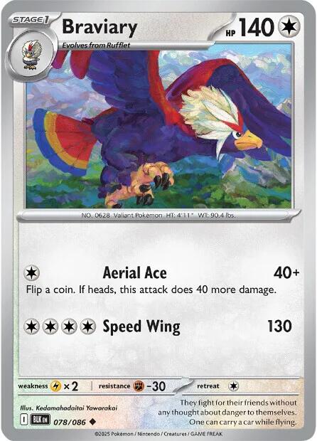Braviary (078/086) [Scarlet & Violet: Black Bolt] | Galaxy Games LLC