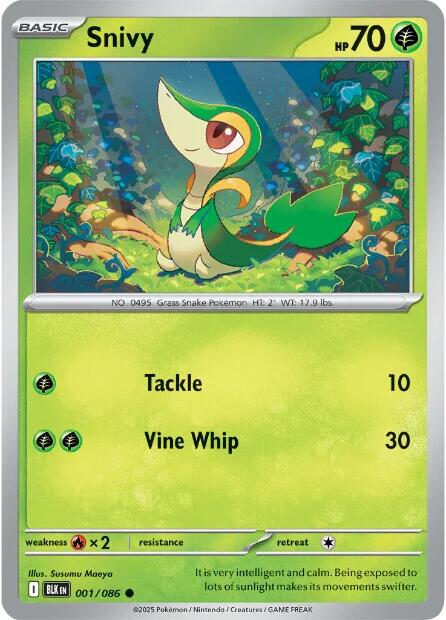 Snivy (001/086) [Scarlet & Violet: Black Bolt] | Galaxy Games LLC