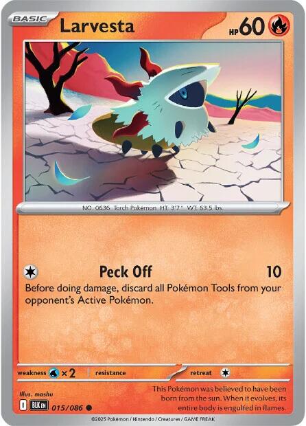 Larvesta (015/086) [Scarlet & Violet: Black Bolt] | Galaxy Games LLC