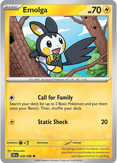 Emolga (029/086) [Scarlet & Violet: Black Bolt] | Galaxy Games LLC