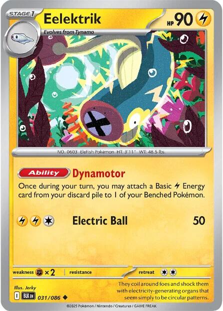 Eelektrik (031/086) [Scarlet & Violet: Black Bolt] | Galaxy Games LLC