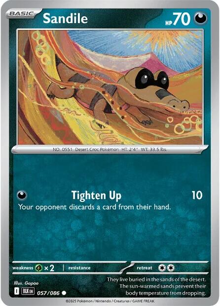 Sandile (057/086) [Scarlet & Violet: Black Bolt] | Galaxy Games LLC