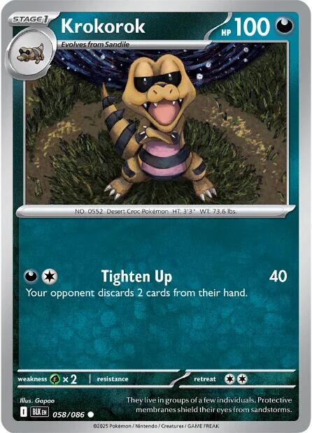 Krokorok (058/086) [Scarlet & Violet: Black Bolt] | Galaxy Games LLC