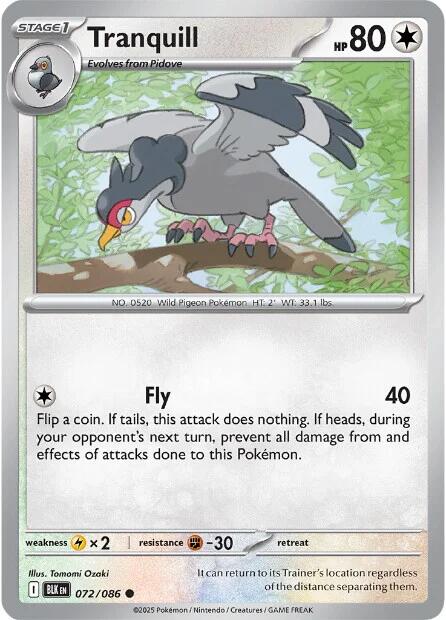 Tranquill (072/086) [Scarlet & Violet: Black Bolt] | Galaxy Games LLC