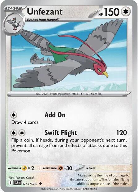 Unfezant (073/086) [Scarlet & Violet: Black Bolt] | Galaxy Games LLC