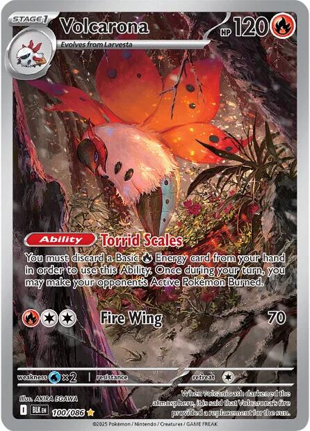 Volcarona (100/086) [Scarlet & Violet: Black Bolt] | Galaxy Games LLC