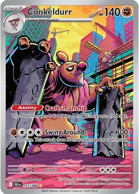 Conkeldurr (127/086) [Scarlet & Violet: Black Bolt] | Galaxy Games LLC