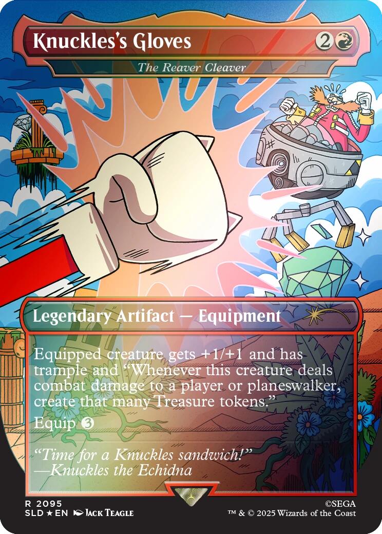Knuckles's Gloves - The Reaver Cleaver (Rainbow Foil) [Secret Lair Drop Series] | Galaxy Games LLC