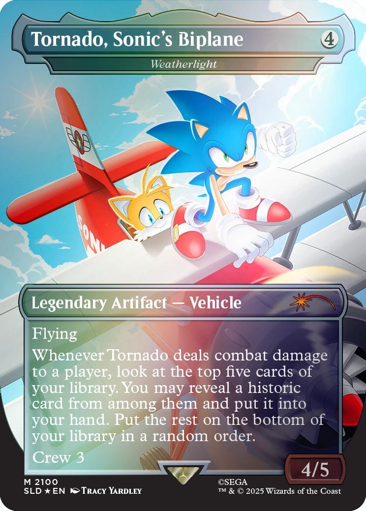 Tornado, Sonic's Biplane - Weatherlight (Rainbow Foil) [Secret Lair Drop Series] | Galaxy Games LLC