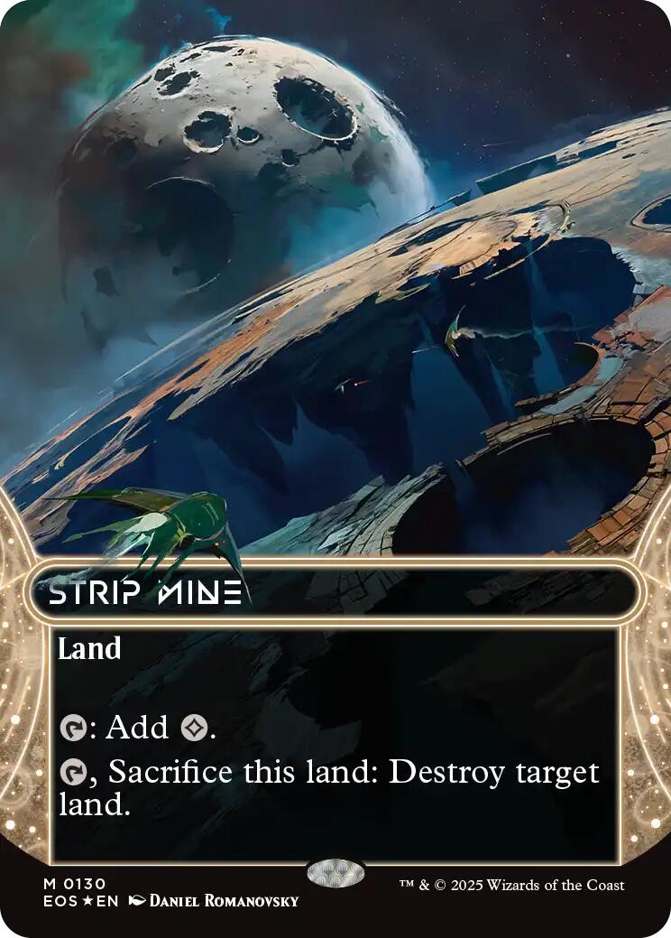 Strip Mine (0130) (Borderless) (Galaxy Foil) [Edge of Eternities: Stellar Sights] | Galaxy Games LLC