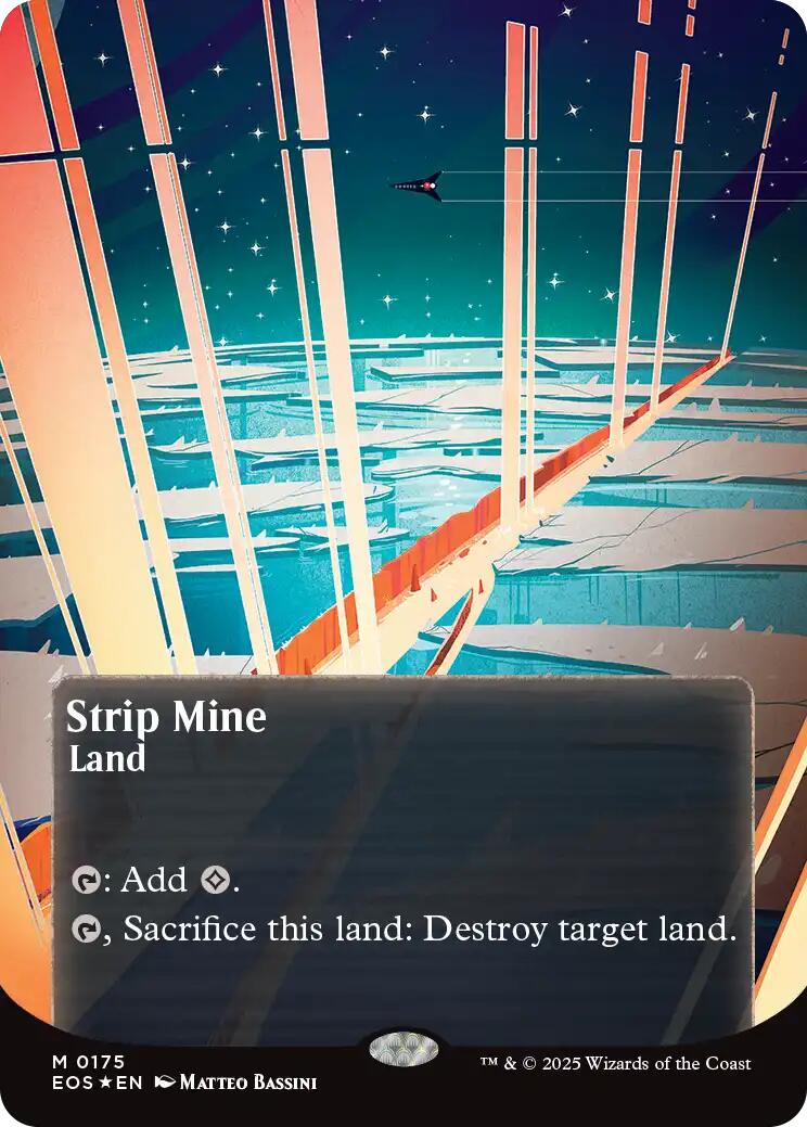 Strip Mine (0175) (Borderless) (Galaxy Foil) [Edge of Eternities: Stellar Sights] | Galaxy Games LLC