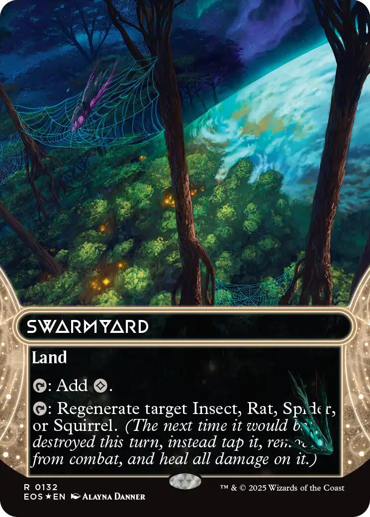 Swarmyard (0132) (Borderless) (Galaxy Foil) [Edge of Eternities: Stellar Sights] | Galaxy Games LLC