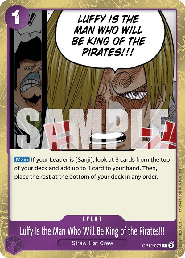 Luffy Is the Man Who Will Be King of the Pirates!!! (OP12-079) [Legacy of the Master] | Galaxy Games LLC