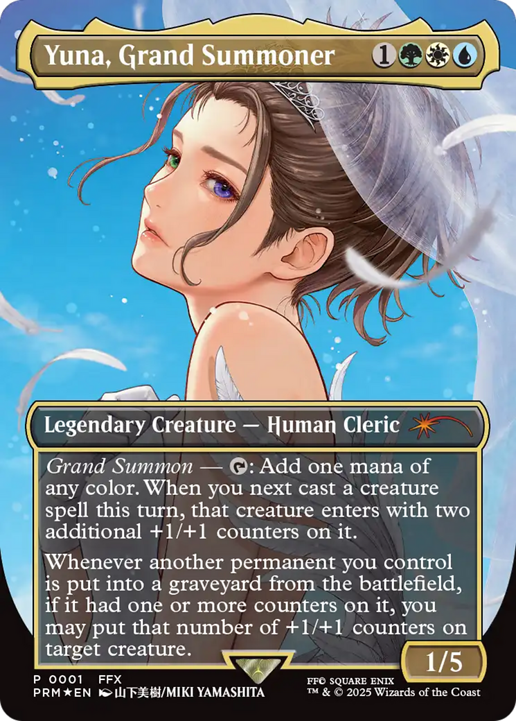 Yuna, Grand Summoner (Borderless) [Wizards Play Network 2025] | Galaxy Games LLC
