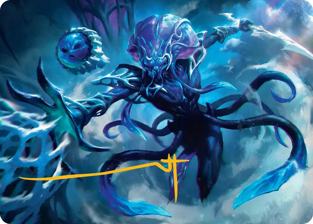 Illvoi Galeblade Art Card (Gold-Stamped Signature) [Edge of Eternities Art Series] | Galaxy Games LLC