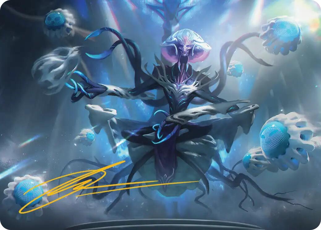 Mm'menon, the Right Hand Art Card (Gold-Stamped Signature) [Edge of Eternities Art Series] | Galaxy Games LLC