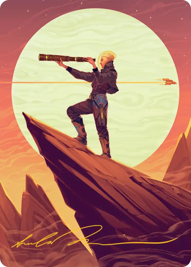 Sami, Wildcat Captain Art Card (Gold-Stamped Signature) [Edge of Eternities Art Series] | Galaxy Games LLC