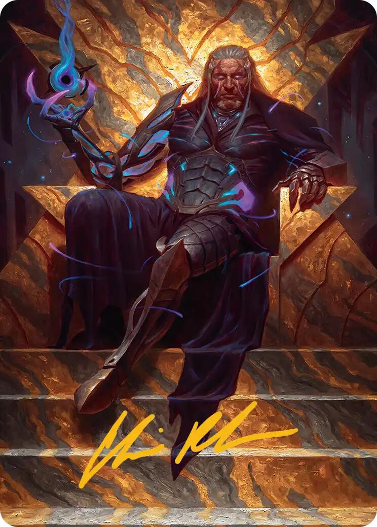 Tezzeret, Cruel Captain Art Card (1/54) (Gold-Stamped Signature) [Edge of Eternities Art Series] | Galaxy Games LLC