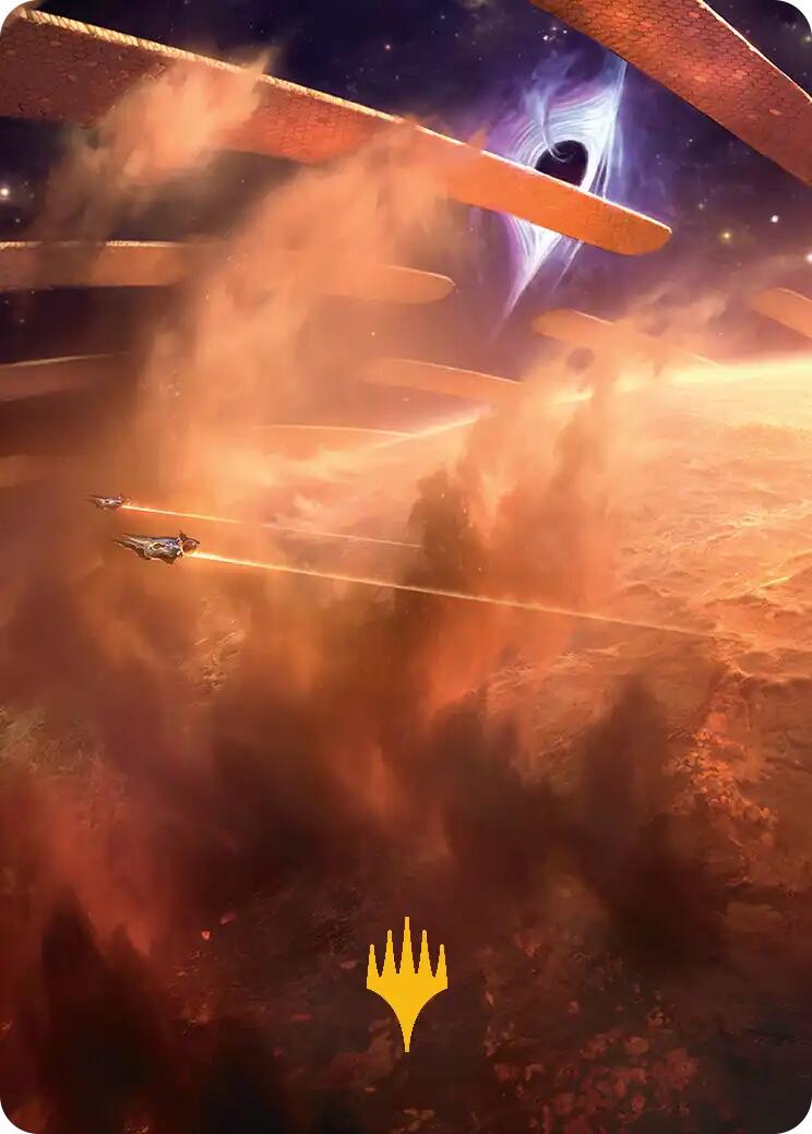 Adagia, Windswept Bastion Art Card (Gold-Stamped Planeswalker Symbol) [Edge of Eternities Art Series] | Galaxy Games LLC