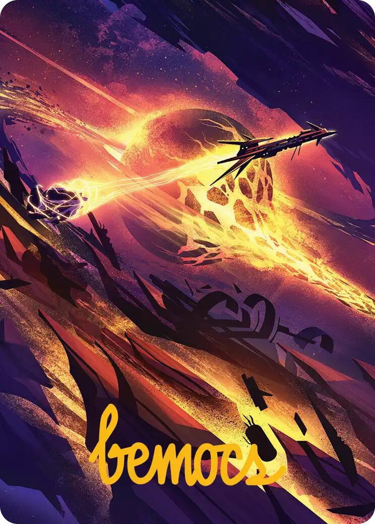 Scavenger Grounds Art Card (53/54) (Gold-Stamped Signature) [Edge of Eternities Art Series] | Galaxy Games LLC