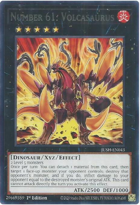 Number 61: Volcasaurus [JUSH-EN043] Rare | Galaxy Games LLC