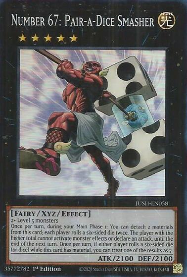 Number 67: Pair-a-Dice Smasher (Super Rare) [JUSH-EN058] Super Rare | Galaxy Games LLC