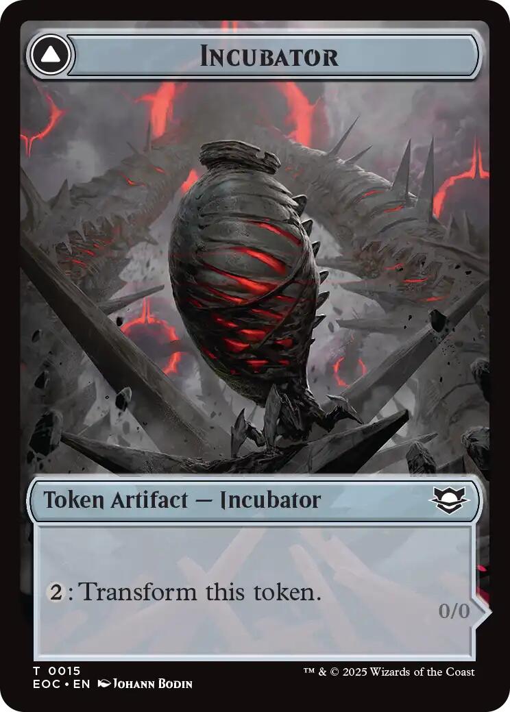 Incubator // Phyrexian Double-Sided Token [Edge of Eternities Commander Tokens] | Galaxy Games LLC