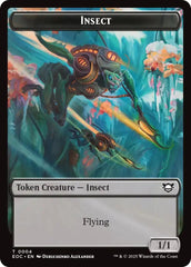 Insect // Elemental (0007) Double-Sided Token [Edge of Eternities Commander Tokens] | Galaxy Games LLC