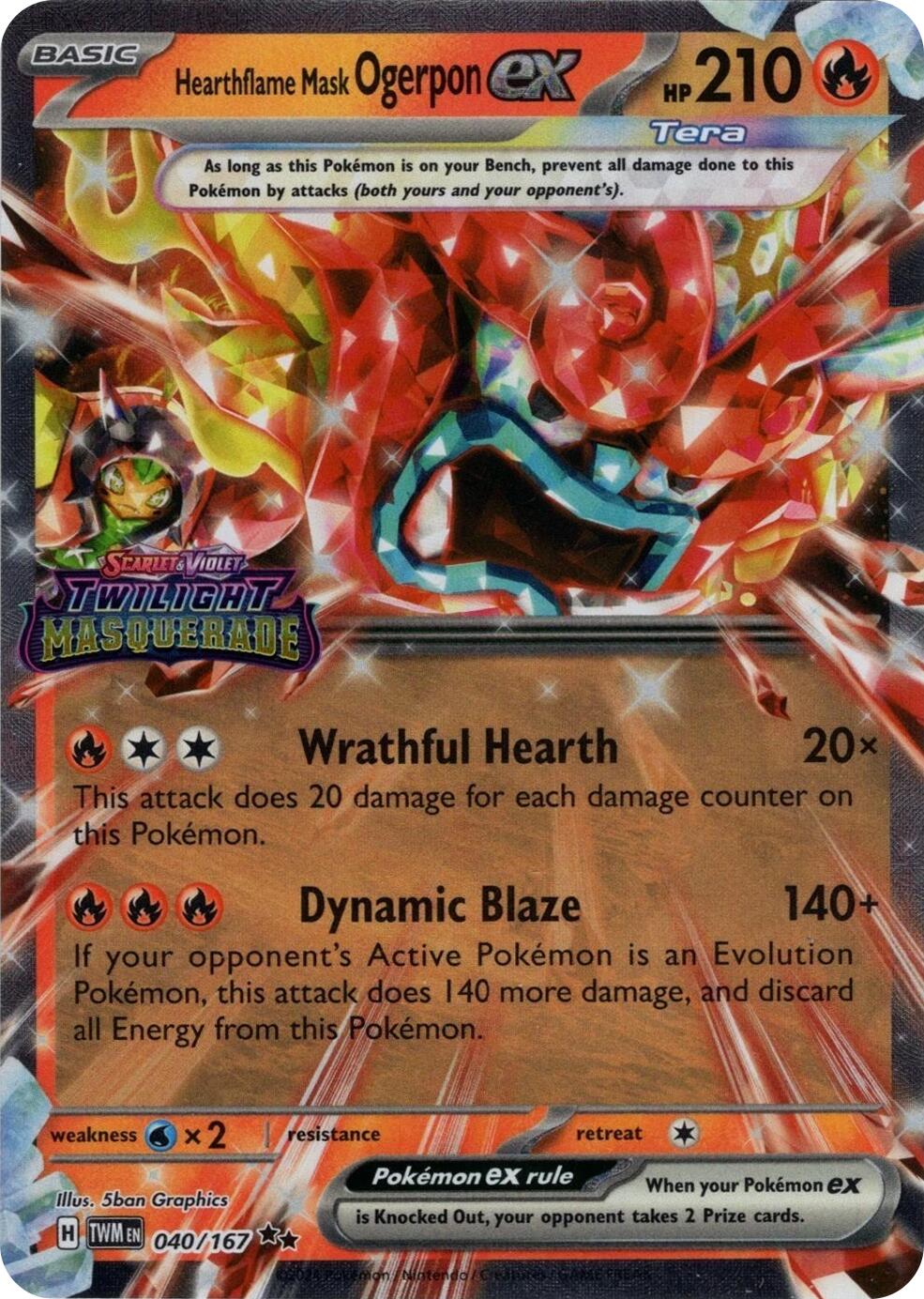 Hearthflame Mask Ogerpon ex (040/167) (Stamped) [Miscellaneous Cards] | Galaxy Games LLC