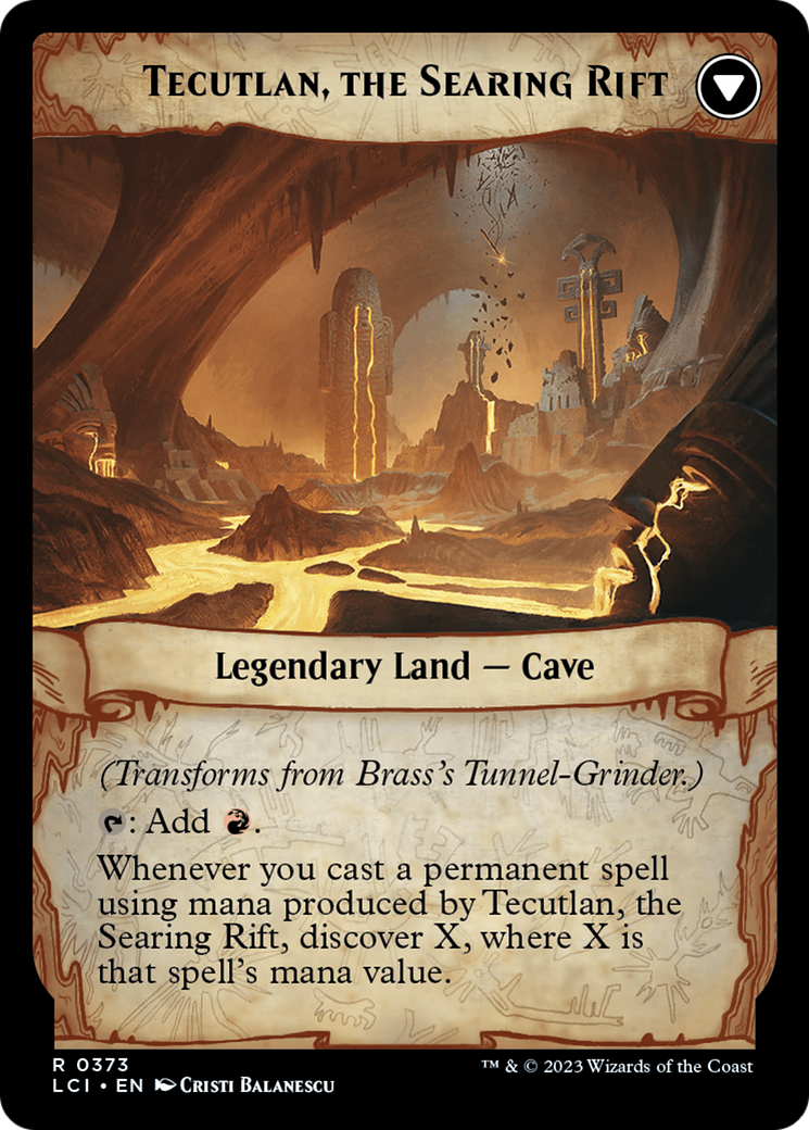 Brass's Tunnel-Grinder // Tecutlan, The Searing Rift (Extended Art) [The Lost Caverns of Ixalan] | Galaxy Games LLC