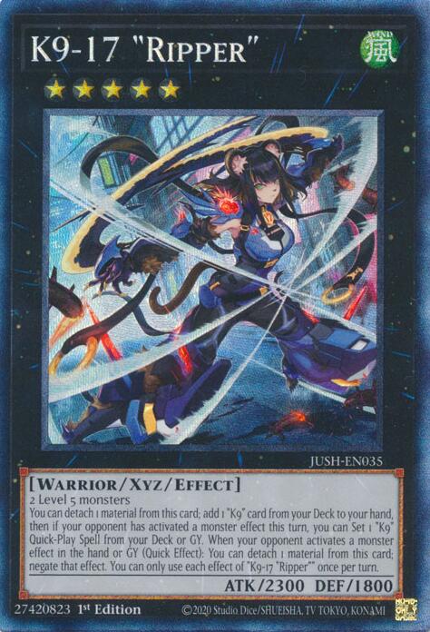 K9-17 "Ripper" (CR) [JUSH-EN035] Collector's Rare | Galaxy Games LLC