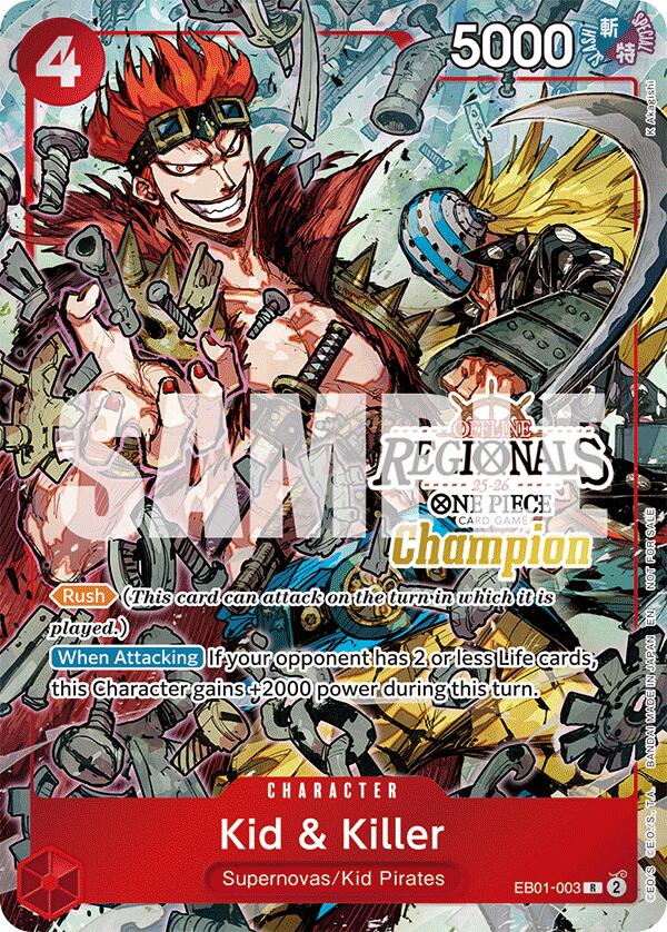 Kid & Killer (Offline Regional Champion Card Set 2025 Vol.2) [One Piece Promotion Cards] | Galaxy Games LLC