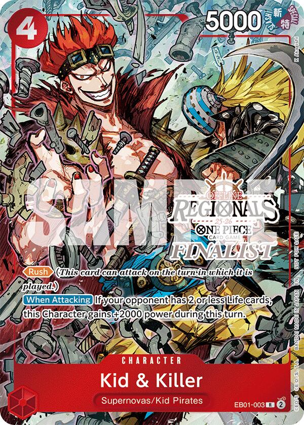 Kid & Killer (Offline Regional Finalist Card Set 2025 Vol.2) [One Piece Promotion Cards] | Galaxy Games LLC