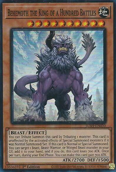 Behemoth the King of a Hundred Battles (Super Rare) [JUSH-EN050] Super Rare | Galaxy Games LLC