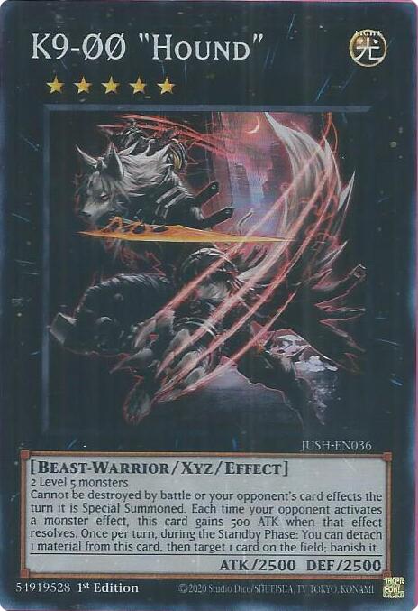 K9-00 "Hound" (Super Rare) [JUSH-EN036] Super Rare | Galaxy Games LLC
