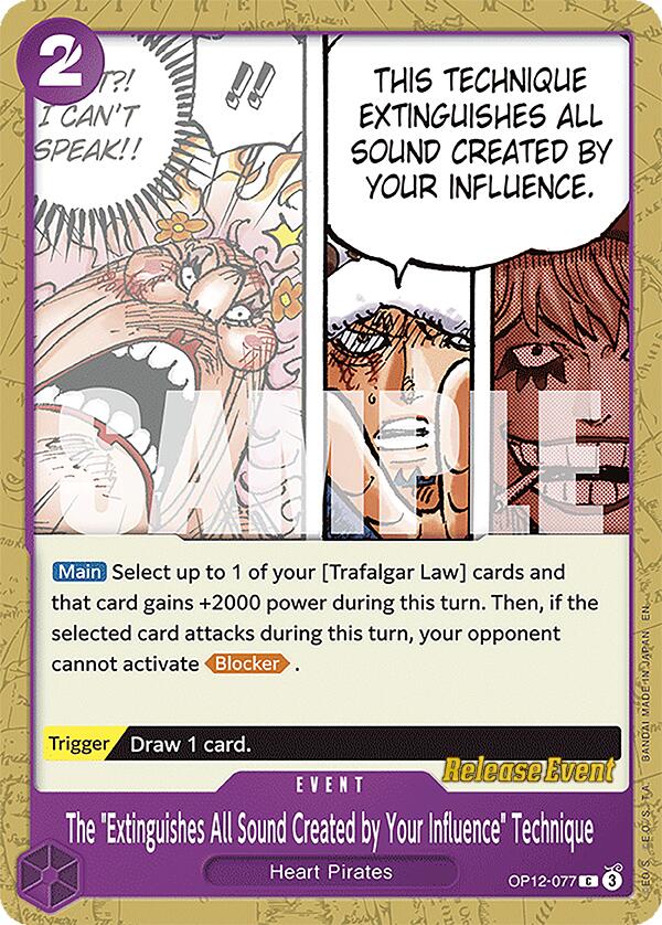 The "Extinguishes All Sound Created by Your Influence" Technique [Legacy of the Master Release Event Cards] | Galaxy Games LLC