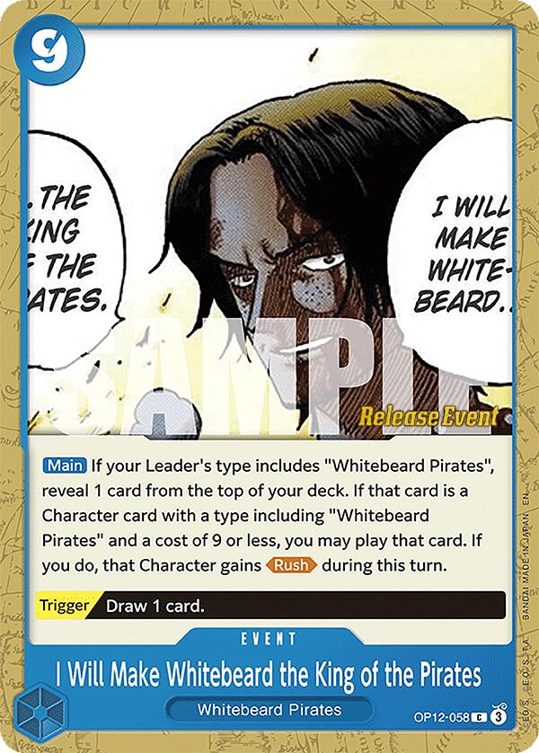 I Will Make Whitebeard the King of the Pirates [Legacy of the Master Release Event Cards] | Galaxy Games LLC
