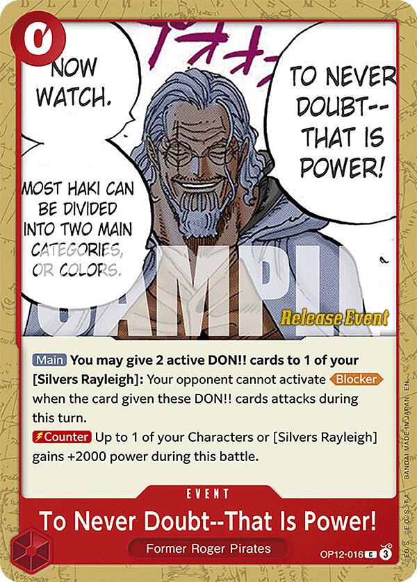 To Never Doubt--That Is Power! [Legacy of the Master Release Event Cards] | Galaxy Games LLC