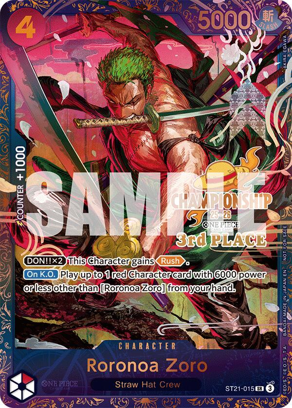 Roronoa Zoro (CS 25-26 3rd Place) [One Piece Promotion Cards] | Galaxy Games LLC