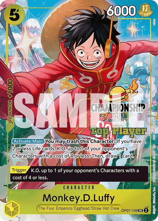 Monkey.D.Luffy (CS 25-26 Top Player Pack) [One Piece Promotion Cards] | Galaxy Games LLC