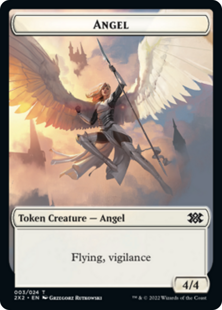 Drake // Angel Double-Sided Token [Double Masters 2022 Tokens] | Galaxy Games LLC