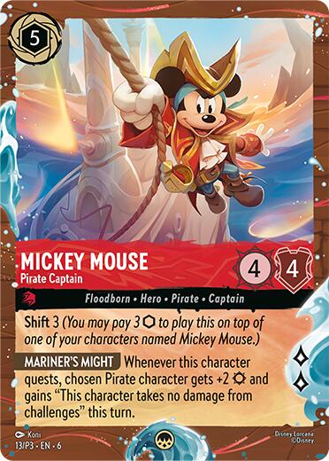 Mickey Mouse - Pirate Captain (Disney Cruise Promo) (13/P3) [Promo Cards] | Galaxy Games LLC