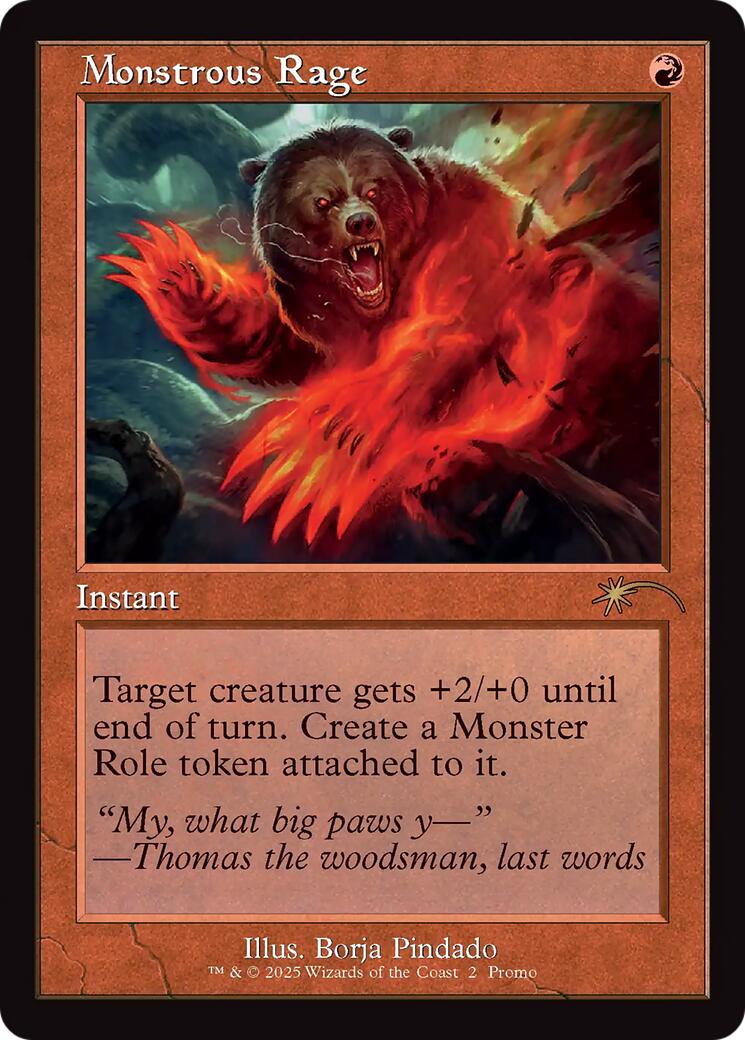 Monstrous Rage (Retro Frame) [Standard Showdown Promos] | Galaxy Games LLC