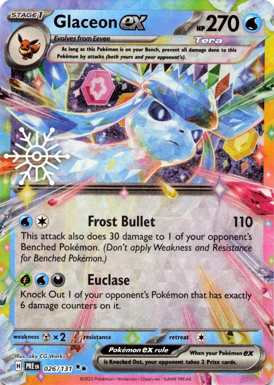 Glaceon ex (026/131) (Holiday Calendar) [Miscellaneous Cards] | Galaxy Games LLC